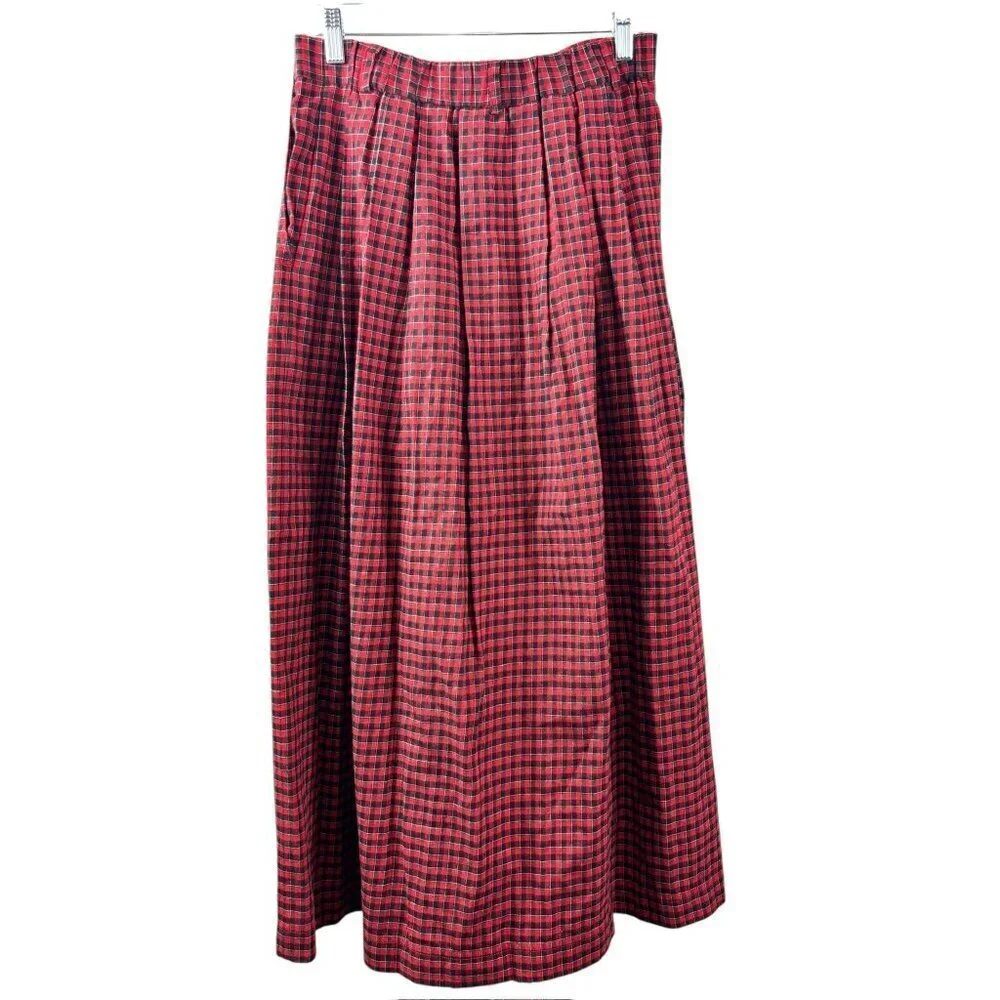 Susan Bristol Women's Red& Black Plaid Skirt - Picture 3 of 7